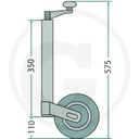 14270760 Roata de sprijin incl suport 200 x 50