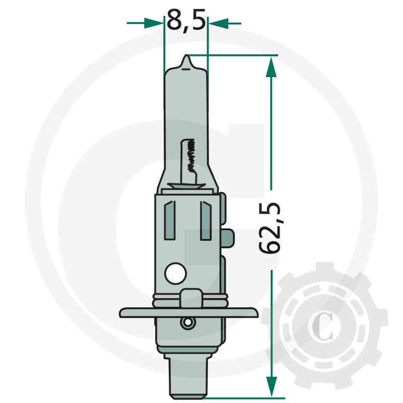 47724V70WH1 Bec cu halogen H1