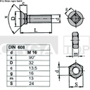 SURUB M16X90 G8.8