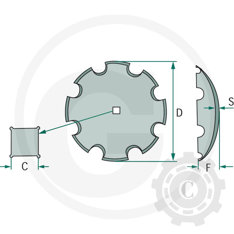 HD611641N Taler disc crestat 610x6 /37-41