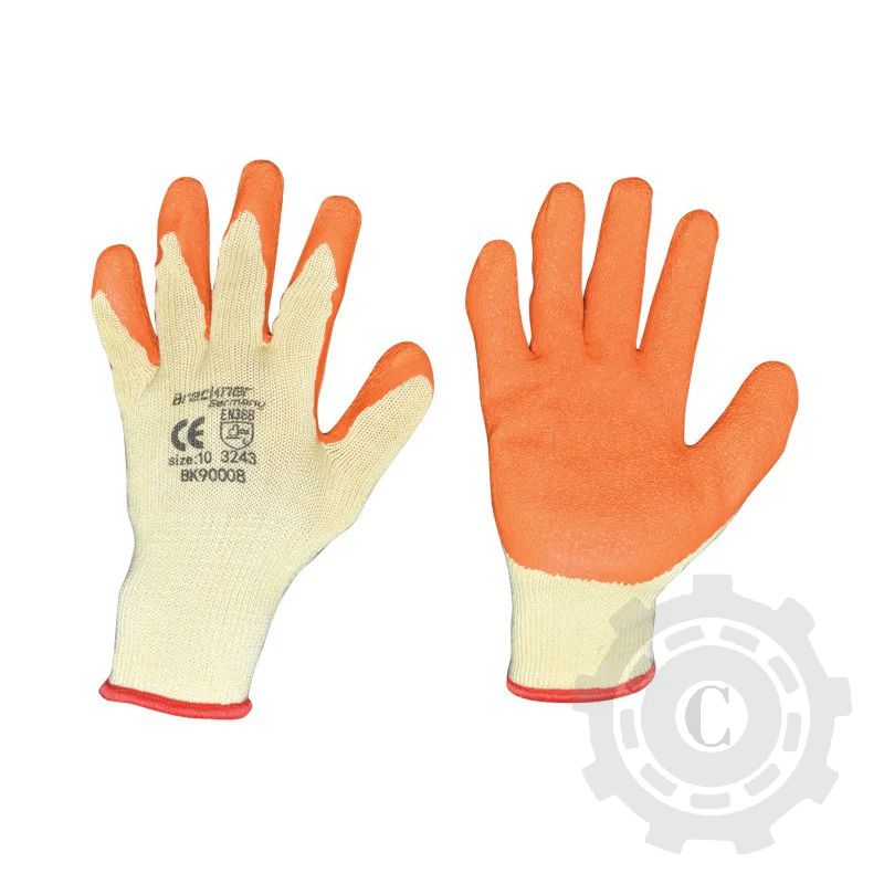 MANUSI PROTECTIE BUMBAC-CAUCIUC BEJ-ORANGE M10