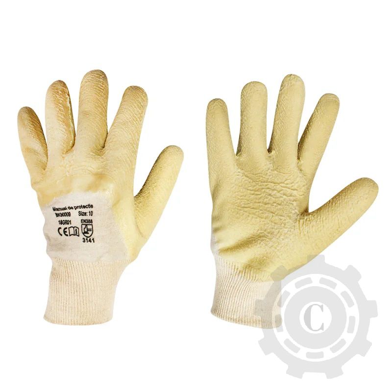 MANUSI PROTECTIE CAUCIUCATE BEJ M10(SEZON RECE)