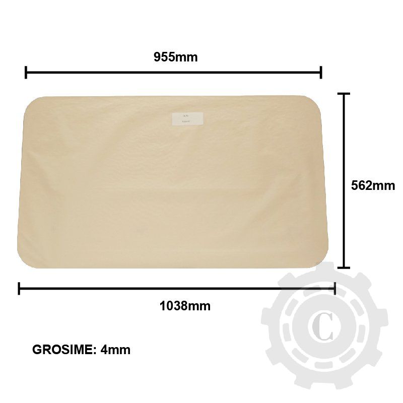 Geam 1038x562mm luneta sus cabina patrata tip vechi UTB U-445
