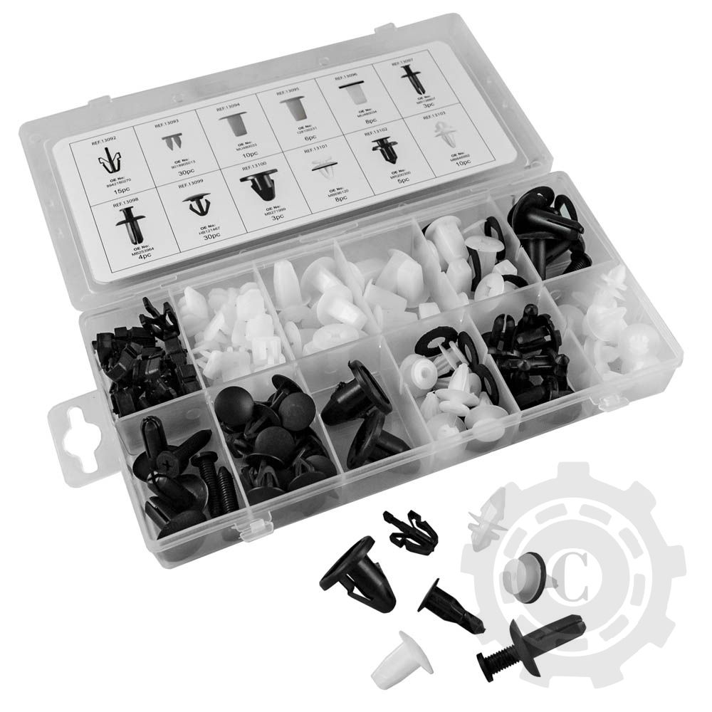52895 TRUSA DE CLIPS DE PLASTIC MITSUBISHI 132 PCS
