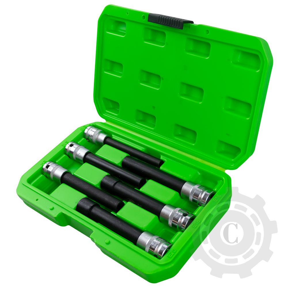 53915 SET DE BITI TORX 6 BUC 1/2&quot; TIP E EXTRA LUNGI