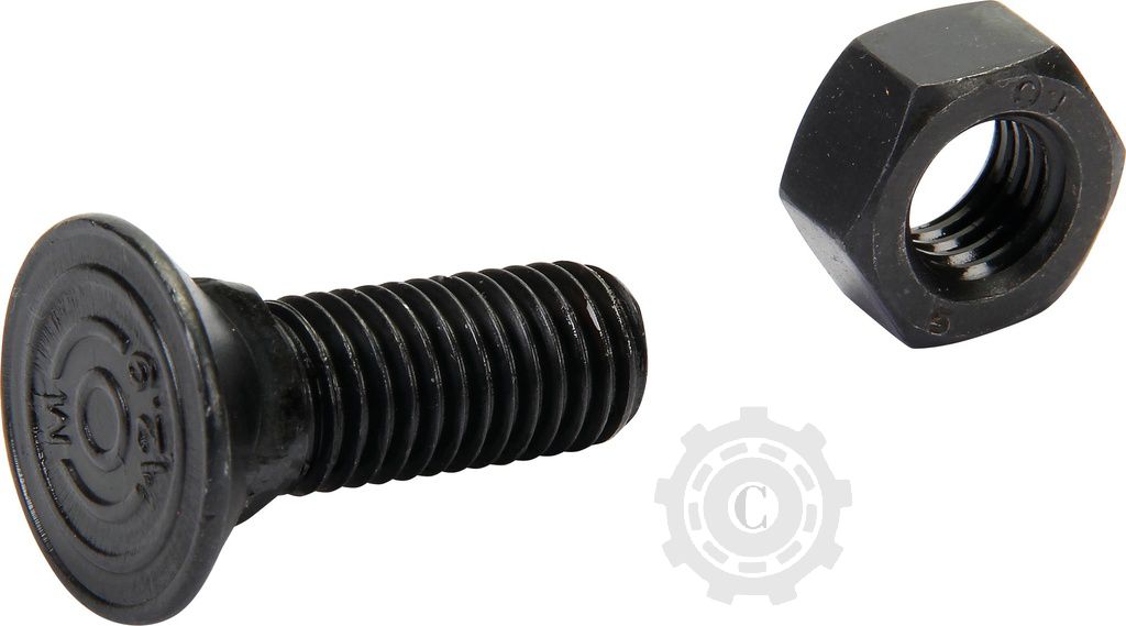 1235129VK Șurub plug cu gât pătrat și piuliță M12x35mm