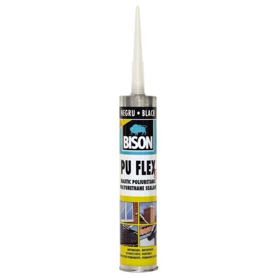 Adeziv etanseizant poliuretanic Bison Puflex,300ml Negru 425021