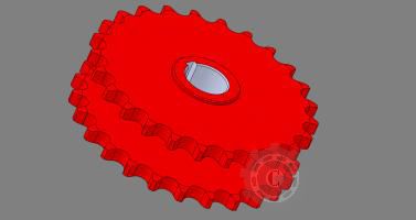PINION DUBLU 2 Z25/19.05 D30 72-0577 ZMAJ