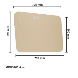 [CP026163] Geam 718x620mm luneta jos cabina patrata tip vechi UTB U-445