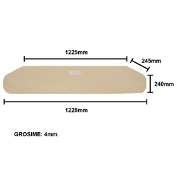 [CP026170] Geam 1228x245x4mm luneta jos cabina tronconica patrata tip nou UTB U-650